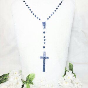 Sailor Navy Blue Unisex Mens Daily Catholic  Rosary Beads Rosaries